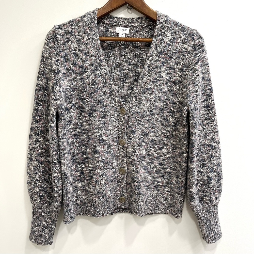 J Crew Factory Textured button front cardigan sweater size medium as306